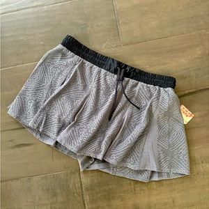 Free People Movement | Nightshade Lace Overlay Mid Rise Skort Short